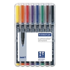 Marker Staedtler Lumocolor 314 WP8 1-2,5 mm, B, 8 kosov