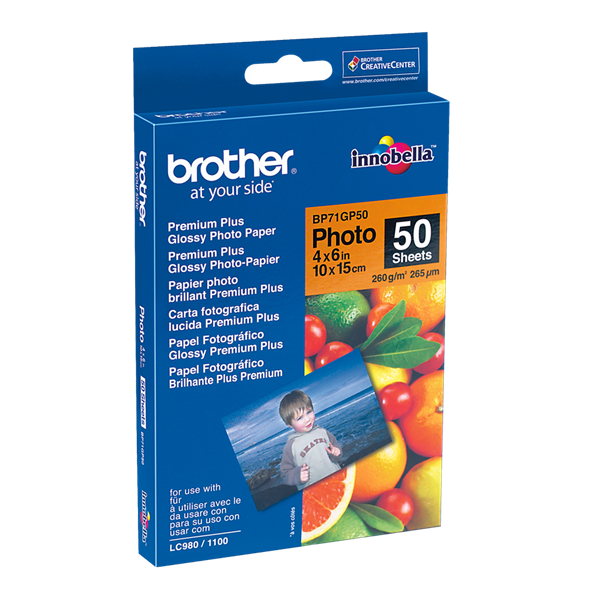 Foto papir Brother BP71GP50 10 x 15 cm, 50 listov, 260 gramov