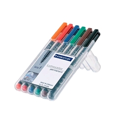 Marker Staedtler Lumocolor 318 WP6 0,6 mm, 6 kosov