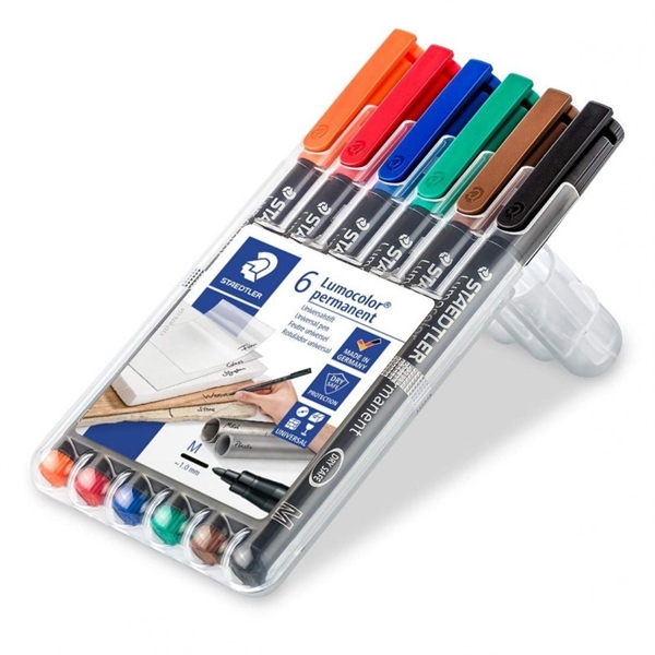 Marker Staedtler Lumocolor 317 WP6 1 mm, 6 kosov