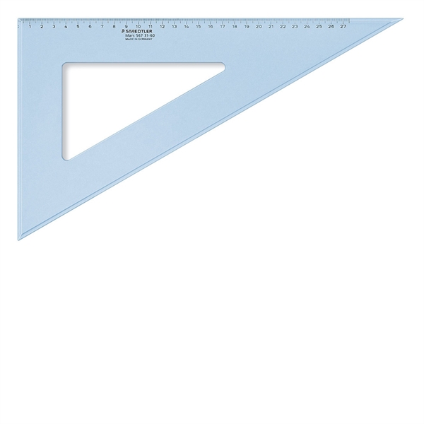 Trikotnik Staedtler, 60/30°, 31 cm, moder