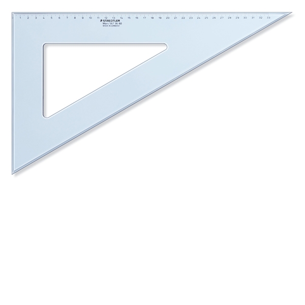 Trikotnik Staedtler, 60/30°, 36 cm, moder