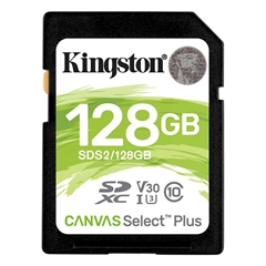 Spominska kartica Kingston Canvas Select Plus SDXC Class 10 UHS-I U1, 128 GB