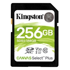 Spominska kartica Kingston Canvas Select Plus SDXC Class 10 UHS-I U1, 256 GB