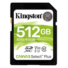 Spominska kartica Kingston Canvas Select Plus SDXC Class 10 UHS-I U1, 512 GB