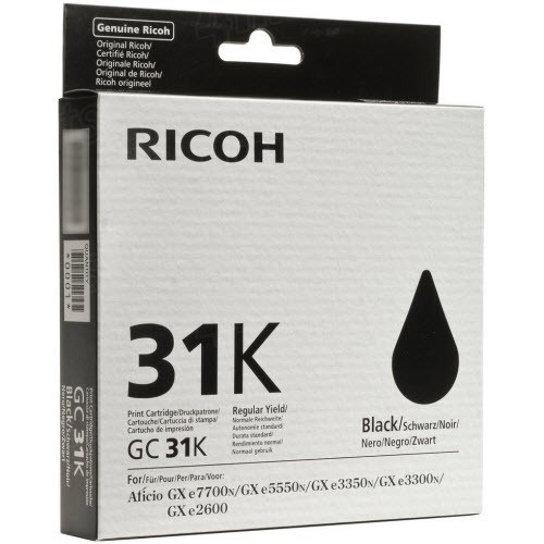 Gel kartuša Ricoh GC31BK (405688) (črna), original