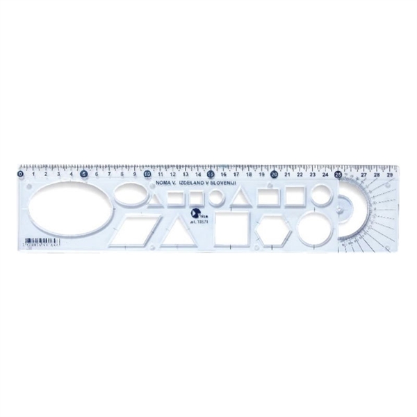 Ravnilo Triso Noma 5, 30 cm, transparentna modra