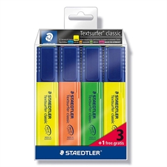 Označevalec teksta Staedtler Textsurfer Classic, 3+1 kosi