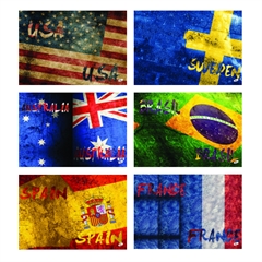 Zvezek A4, črte, 52 listov, zastave