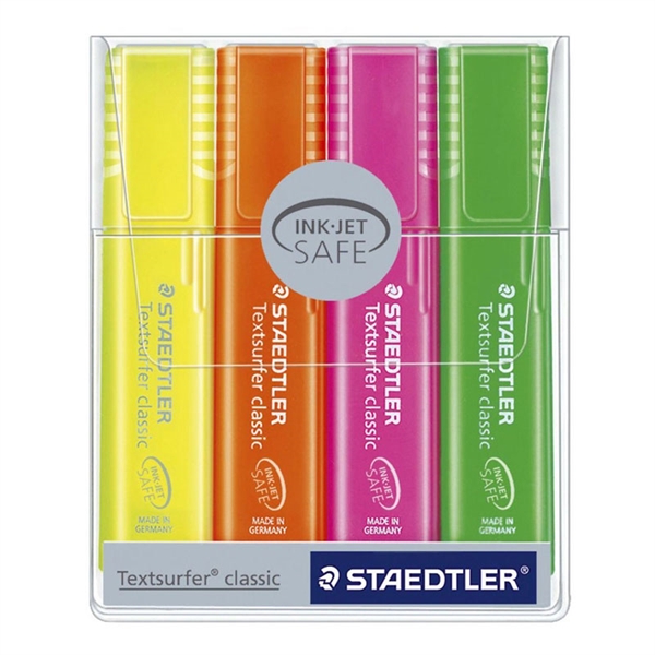 Marker Staedtler Textsurfer, transparent, 4 kosi