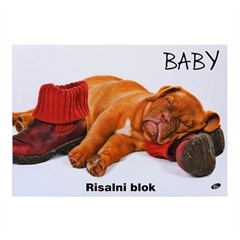 Risalni blok A3, 20 listni, 140 g, Baby kuža