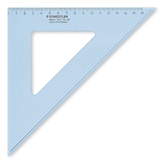 Trikotnik Staedtler, 45/45 °, 26 cm, transparentno modra