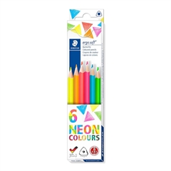 Barvice Staedtler Ergosoft ABS v kartonski embalaži, neon, 6 kosov