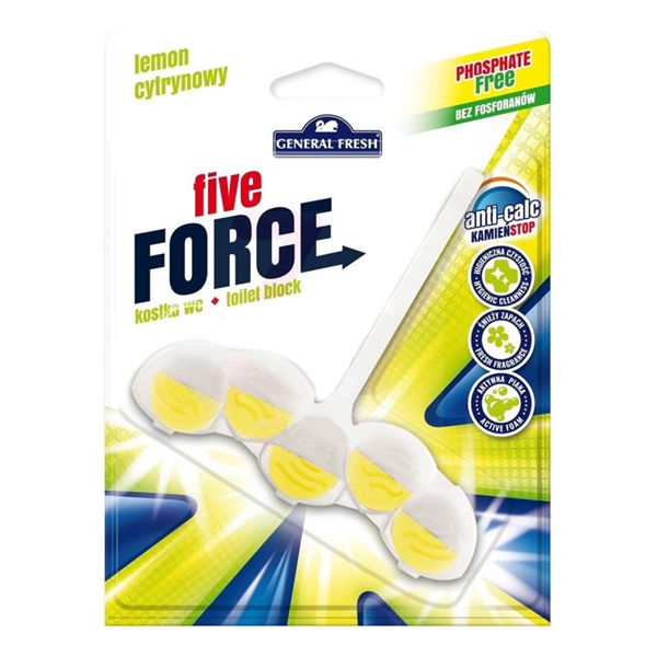 Osvežilec za WC školjko General Fresh Five Force Lemon, obešanka