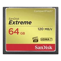 Spominska kartica SanDisk Compact Flash Extreme UDMA7, 120 MB/s, 64 GB