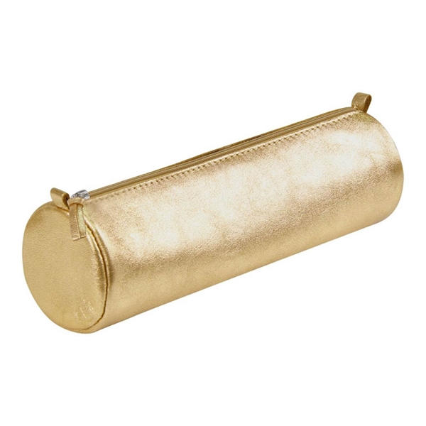 Okrogla peresnica usnjena metalic Clairefontaine, zlata