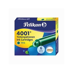 Črnilni vložki Pelikan za nalivno pero 4001 TP/6, temno zelen