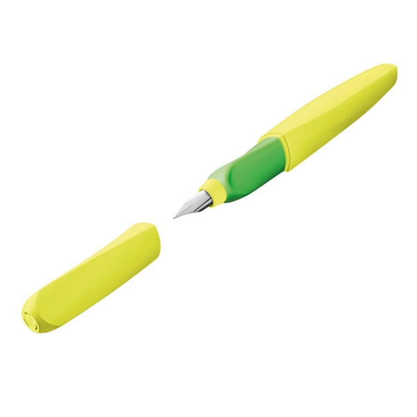 Nalivno pero Pelikan Twist + 2 črnilna vložka, neon rumen