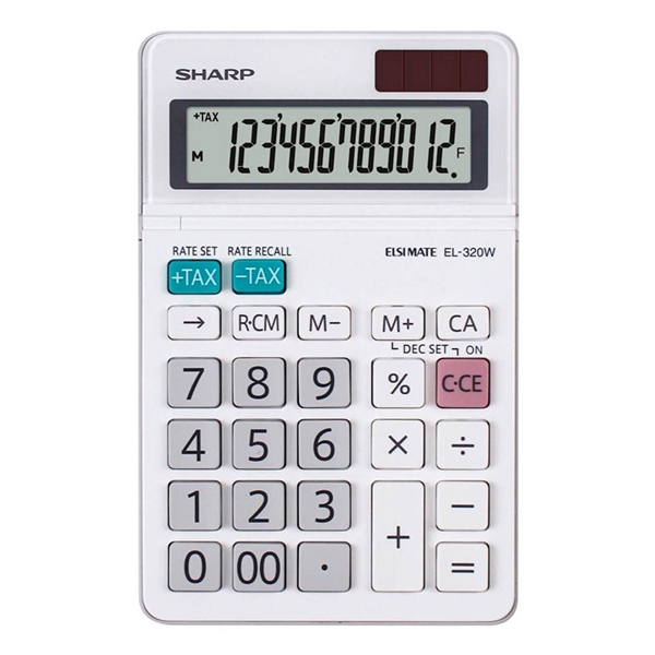 Komercialni kalkulator Sharp EL320W, bel - svetleč
