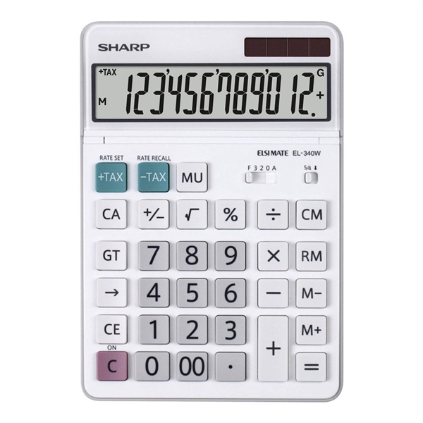 Komercialni kalkulator Sharp EL340W, bel - svetleč