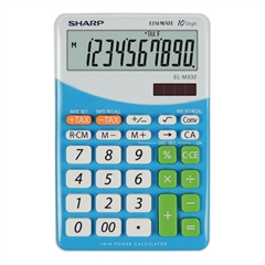 Komercialni kalkulator Sharp ELM332BBL, moder