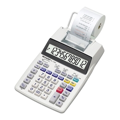 Namizni kalkulator Sharp s tiskalnikom EL1750V, z izpisom