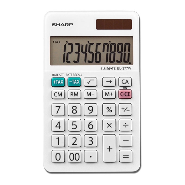 Namizni kalkulator Sharp EL310W, bel - svetleč