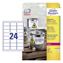 Etikete Avery Zweckform L4773-20, 63,5 x 33,9 mm, bele