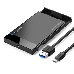 Ohišje 2.5" HDD Ugreen USB-C, črna