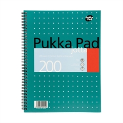 Zvezek A4 Pukka Pad Metallic s špiralo, črte, 100 listov