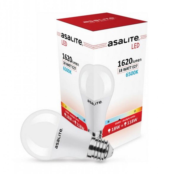 LED sijalka Asalite E27, 18W, 6500K