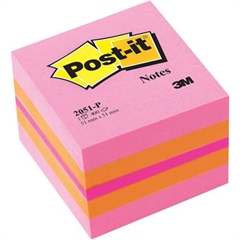 Blok samolepilnih lističev 3M 2051-P, 51 x 51 mm, roza