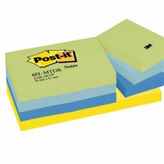 Blok samolepilnih lističev 3M 653 Delighted-Mt, 38 x 51 mm, barvni