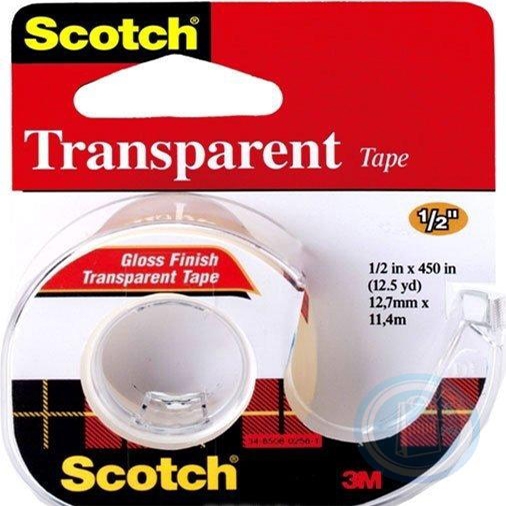 Lepilni trak z držalom 3M Scotch, transparent, 12,7 mm x 11,4 m