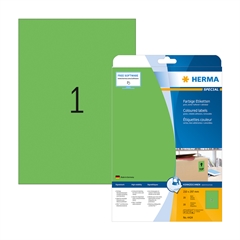 Samolepilne etikete Superprint Herma 4424, (210 x 297 mm), 20/1, zelene