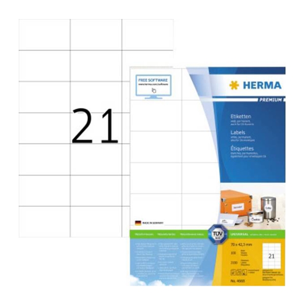 Samolepilne etikete Superprint Herma 4668, (70 x 42,3 mm), 100/1 (3652)