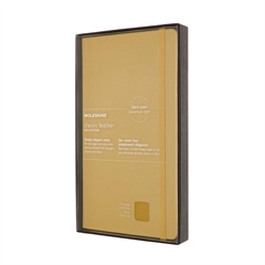 Limited Collection klasičnih usnjenih beležnic Moleskine LG trde platnice, oranžno rumena - črte