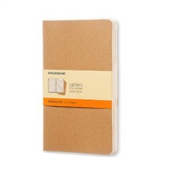 Beležnica Moleskine Cahier Journals LG mehke platnice, kraft - črte, 3 kosi