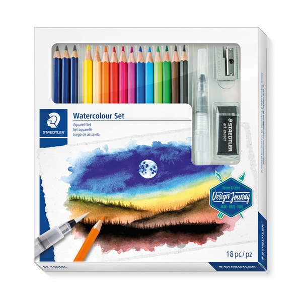 Set Watercolour Staedtler Design Journey, 18 kosov