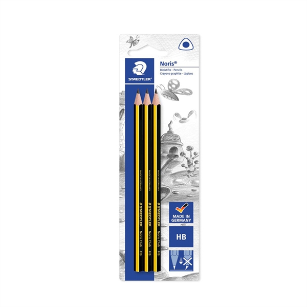 Svinčnik Staedtler Noris Wopex HB, trikoten, 3 kosi