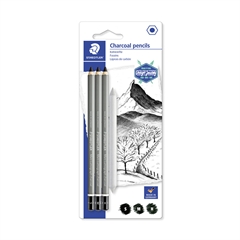 Ogljeni lumografski svinčnik Staedtler (3 kosi) + senčilo Design journey