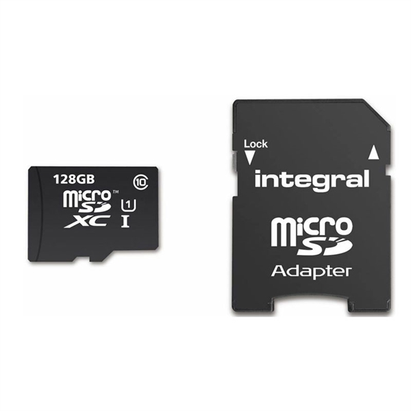 Spominska kartica Integral Smartphone & Tablet microSDXC, 128 GB + adapter 