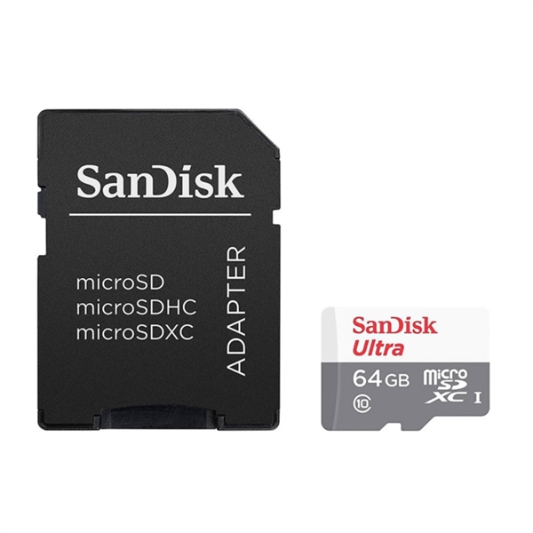 Spominska kartica SanDisk Ultra Micro SDXC UHS-I C10, 100 Mb/s, 64 GB + SD adapter