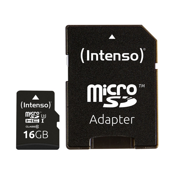Spominska kartica Intenso microSDXC, 16 GB + SD adapter
