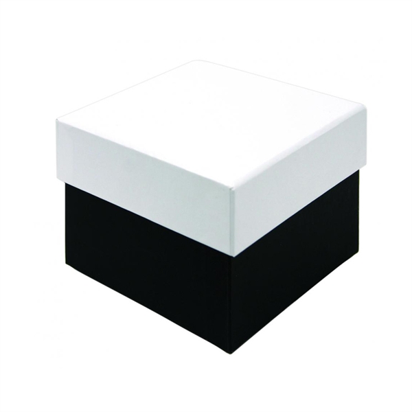 Darilna škatla, 12 x 11 x 8,5 cm, črno bela