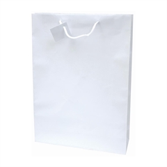 Darilna vrečka, plastificirana, jumbo, mat bela