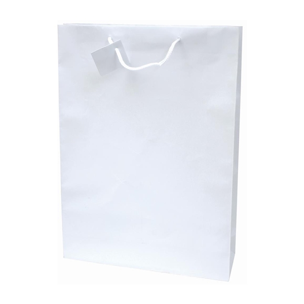 Darilna vrečka, plastificirana, jumbo, mat bela