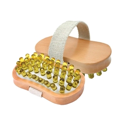 Lesena masažna ščetka, zlata