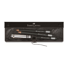 Darilni pisalni set Faber-Castell, svinčnik Perfect, črn