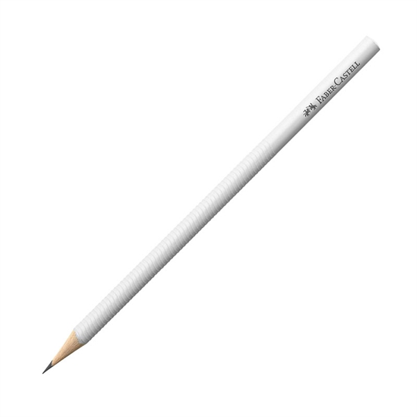 Grafitni svinčnik Faber-Castell, oblikovani oprijem, bel